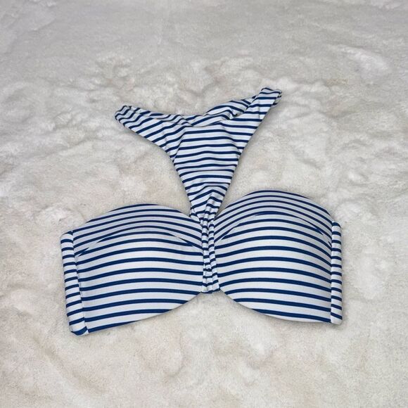 MIKOH Padded Bandeau High Neck Bikini Top Size Small - Picture 4 of 5